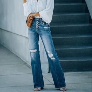Porter High rise distressed jeans